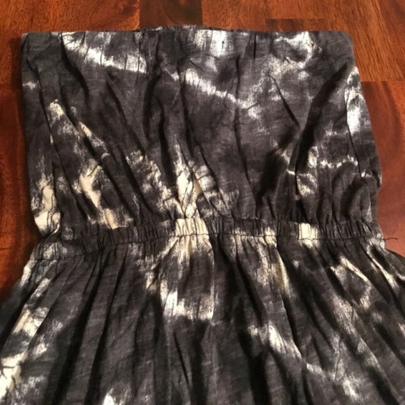 Rare Strapless Black and white Maxi Dress - Picture 3 of 4